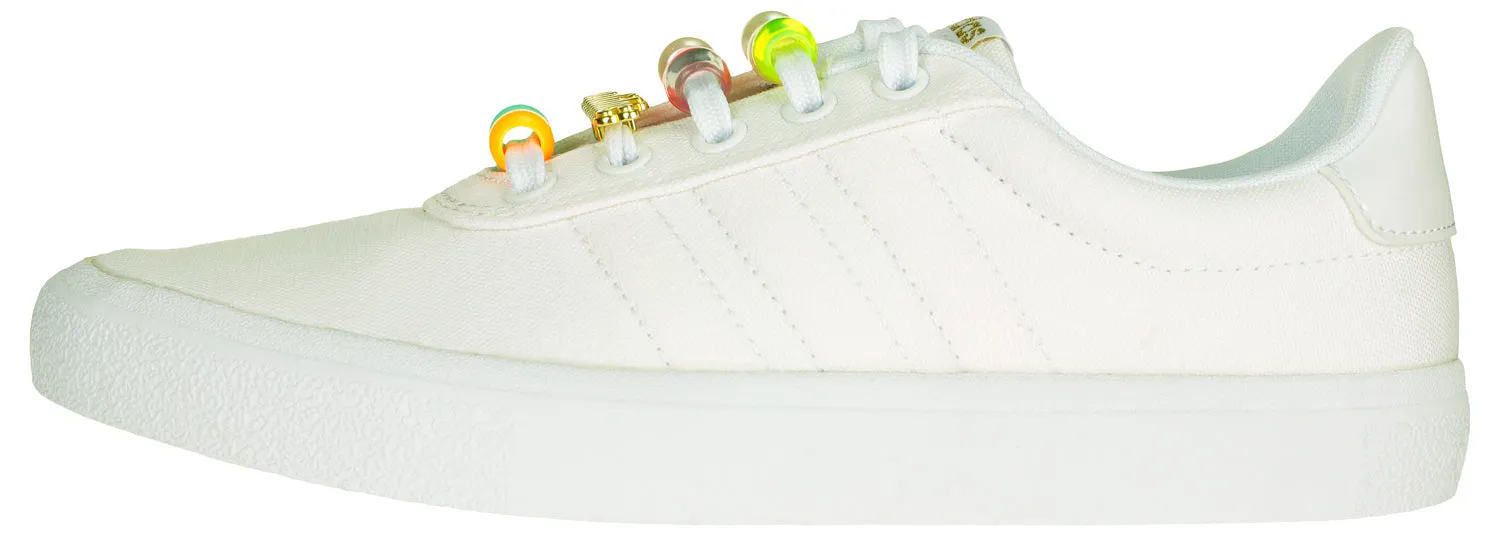 Adidas Women's FARM RIO X Vulc Raid3r Shoes, Cloud White/Gold Metallic