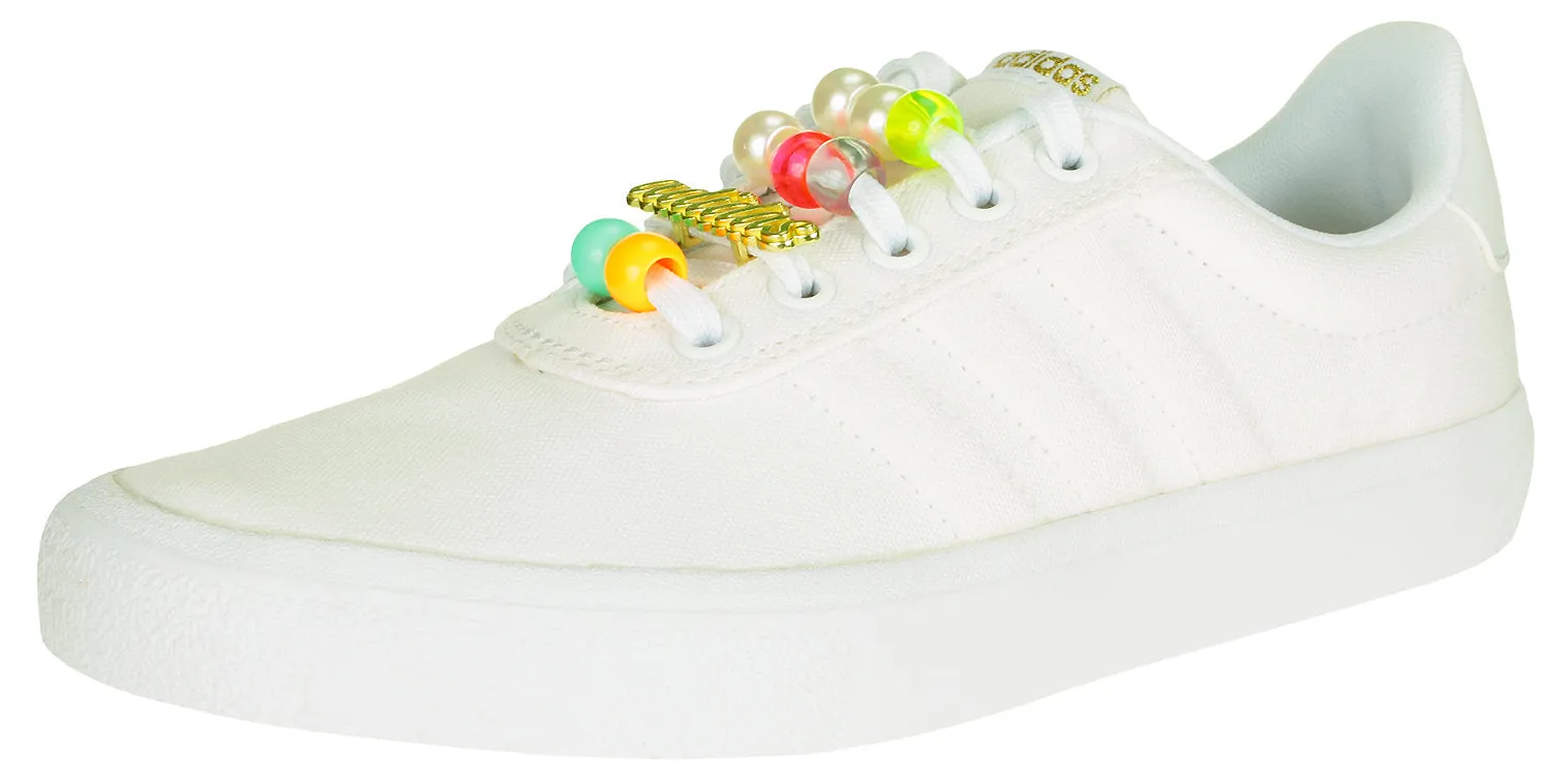 Adidas Women's FARM RIO X Vulc Raid3r Shoes, Cloud White/Gold Metallic