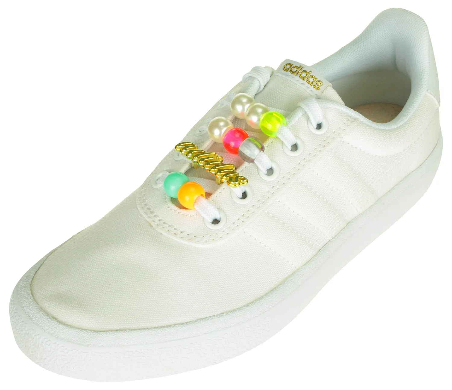 Adidas Women's FARM RIO X Vulc Raid3r Shoes, Cloud White/Gold Metallic