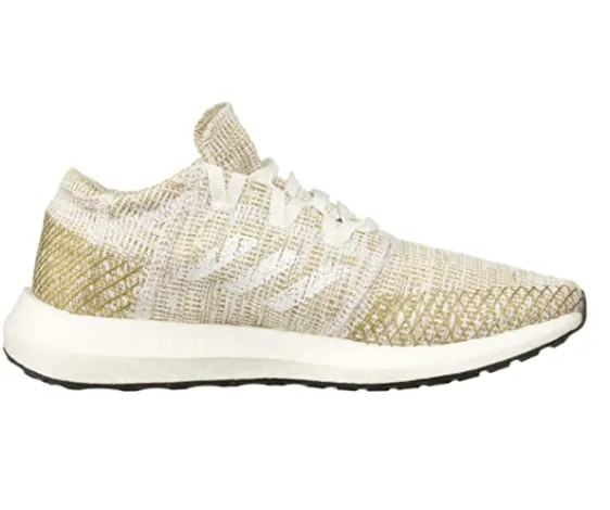 Adidas Women's Pureboost Go Athletic Sneakers, White/Silver/Copper Metallic