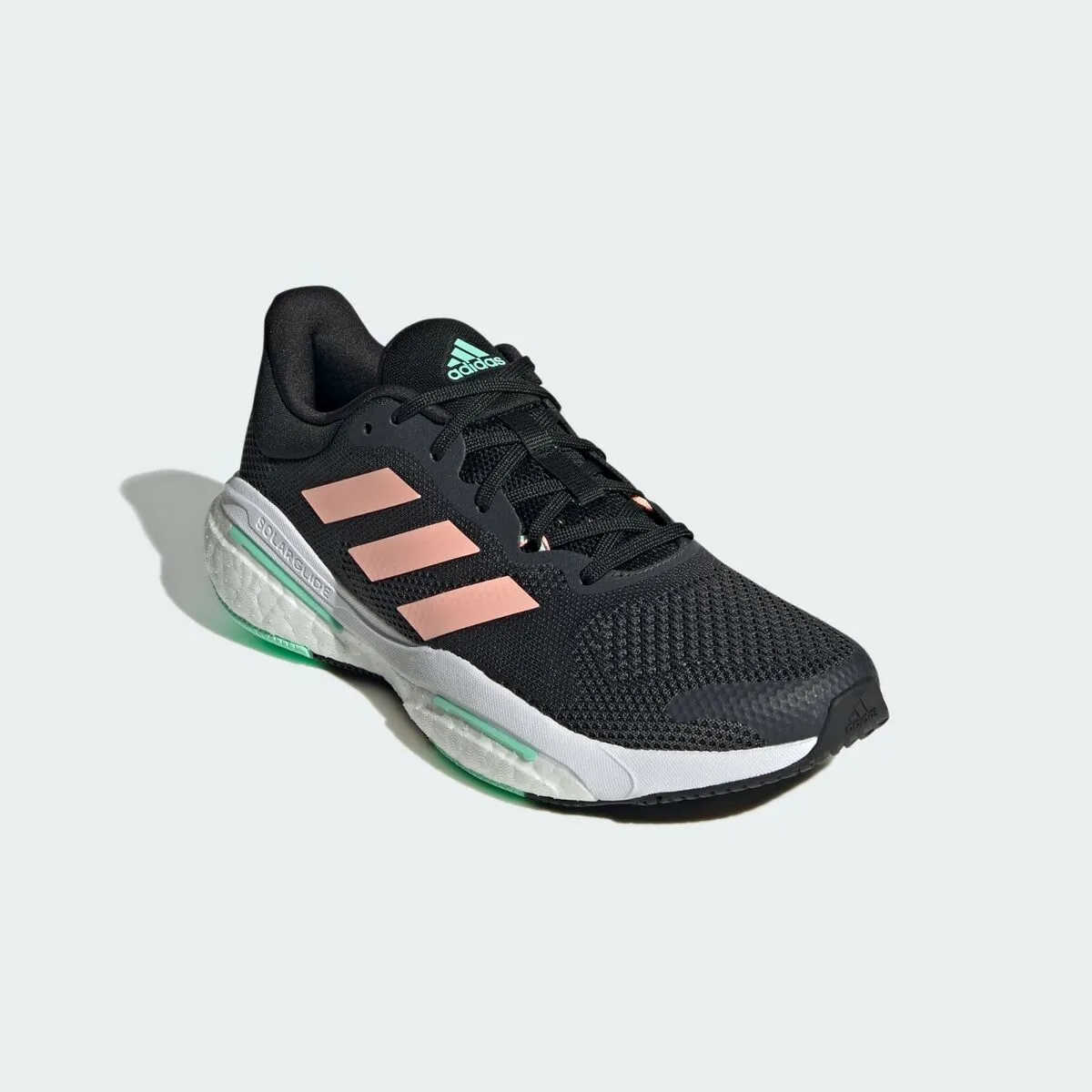 Adidas Women's Solar Glide 5 Shoes, Grey Six/Light Flash Orange/Pulse Mint