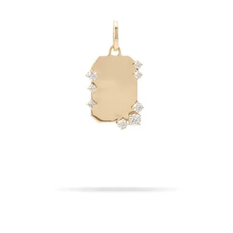 Adina Reyter Diamond Dog Tag Hinged Charm