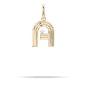 Adina Reyter Groovy Diamond Initial Hinged Charm - A