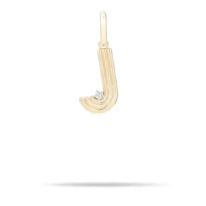 Adina Reyter Groovy Diamond Initial Hinged Charm - J