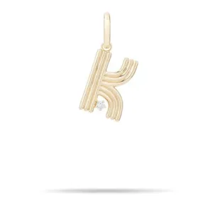 Adina Reyter Groovy Diamond Initial Hinged Charm - K