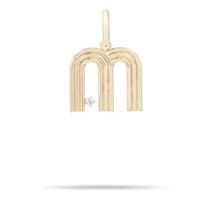 Adina Reyter Groovy Diamond Initial Hinged Charm - M