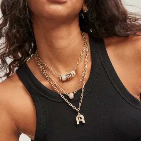 Adina Reyter Groovy Diamond Initial Hinged Charm - S