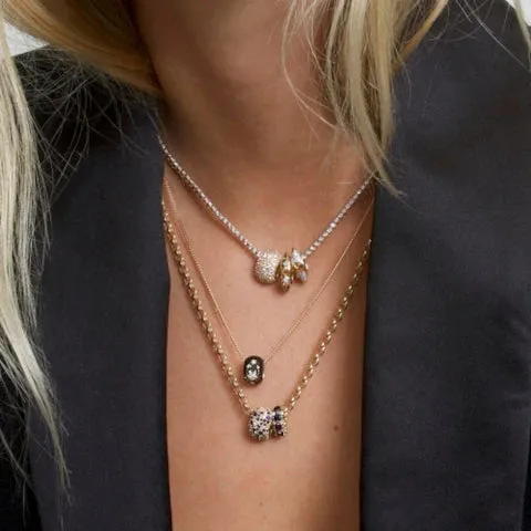 Adina Reyter Wide Pave Diamond Big Bead