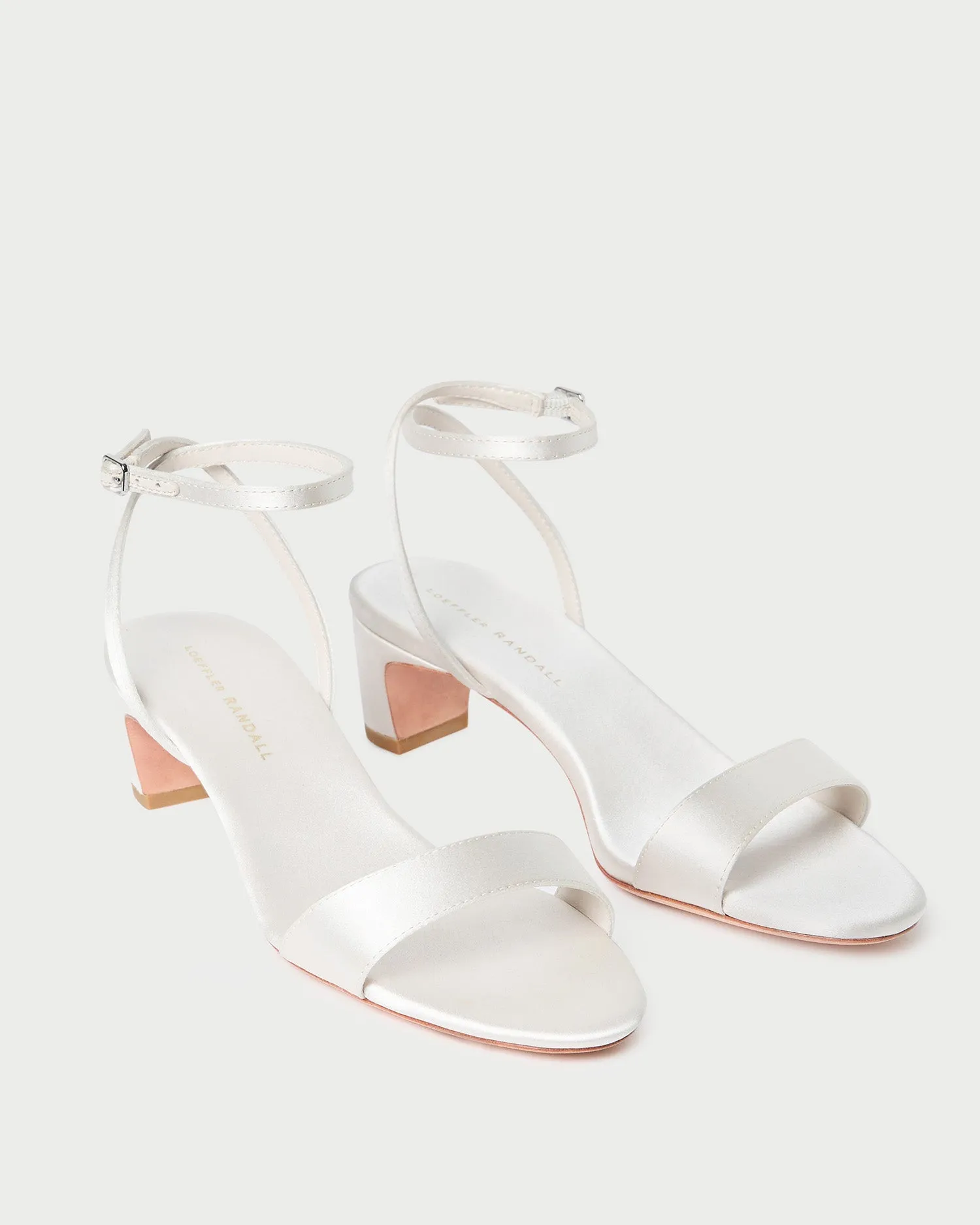 Alice Cream Satin Sandal -LOEFFLER RANDALL