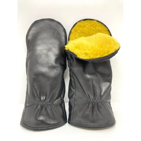 Alpo Faux Fur Lined Zipper Mittens