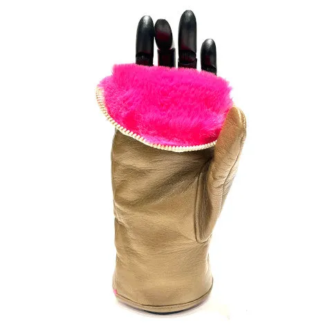 Alpo Faux Fur Lined Zipper Mittens
