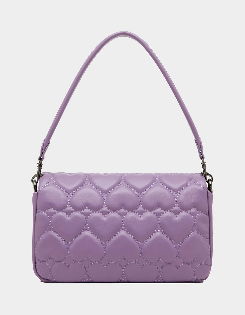 ALWAYS HEART-CORE FLAP SHOULDER BAG LILAC Betsey Johnson