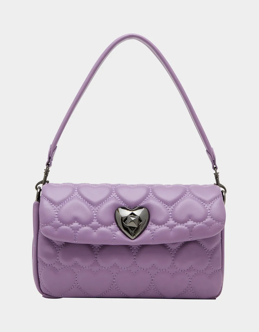 ALWAYS HEART-CORE FLAP SHOULDER BAG LILAC Betsey Johnson
