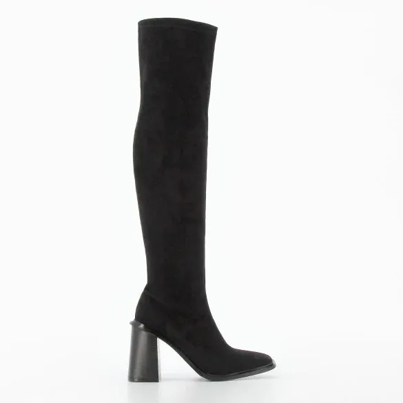 Amandine Thigh High Boots (Black)