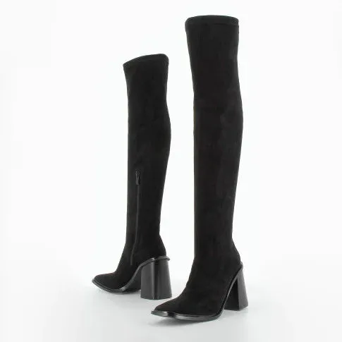 Amandine Thigh High Boots (Black)