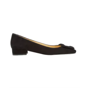 Ann Mashburn Black Suede Buckle Shoe