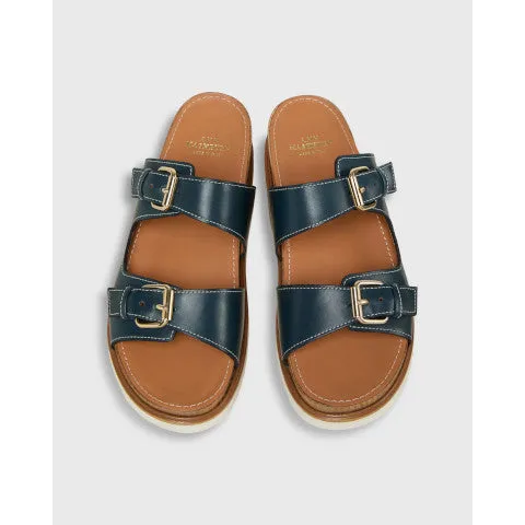 Ann Mashburn Double Buckle Platform Slide