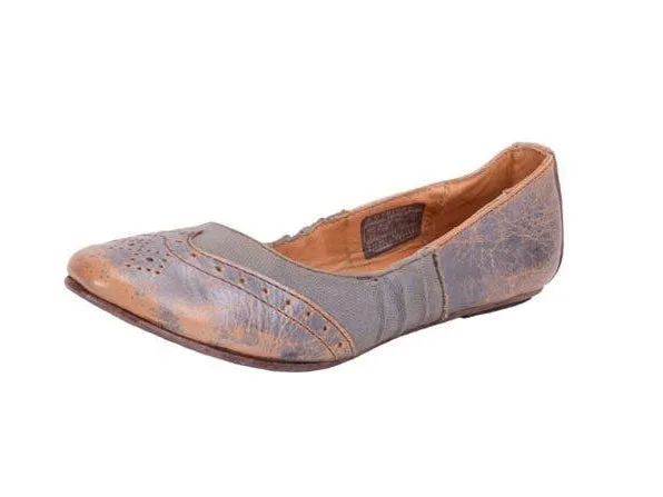 BedStu TAP Women's Ballet Flats Fashion Shoes - Silver Lux Grey Canvas