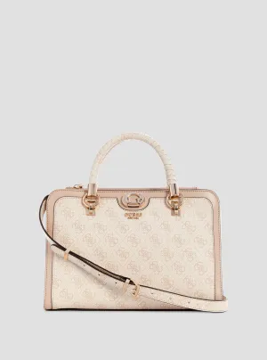 Beige Logo Orlina Logo Satchel Bag Guess