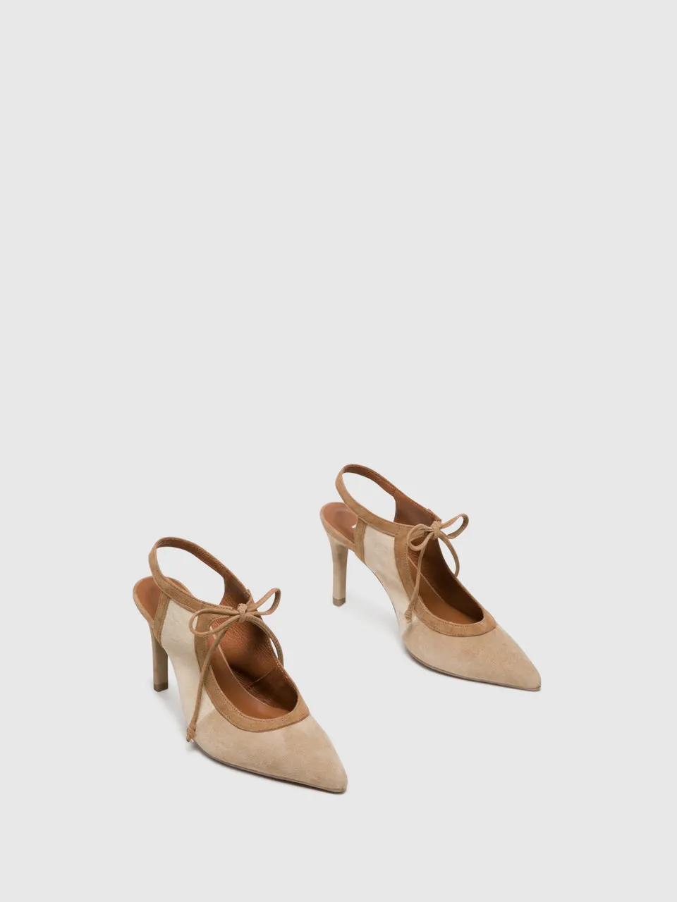 Beige Pointed Toe Shoes