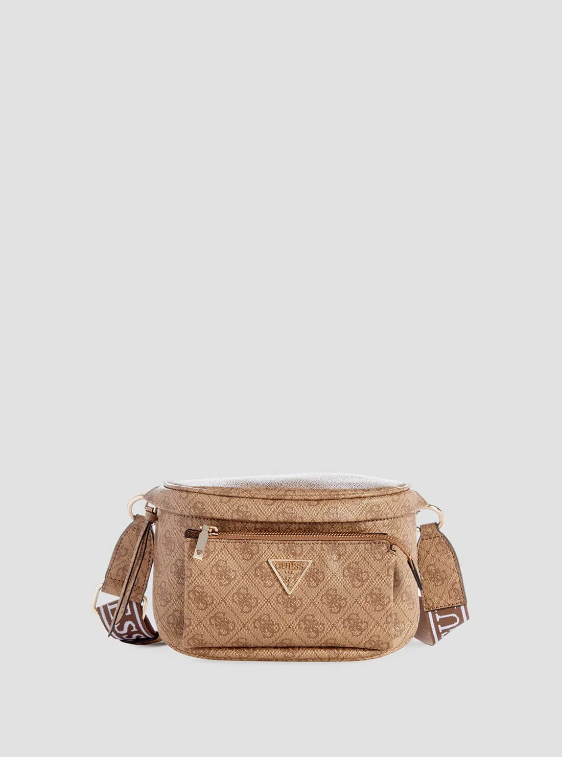 Beige Power Play Mini Sling Bag Guess
