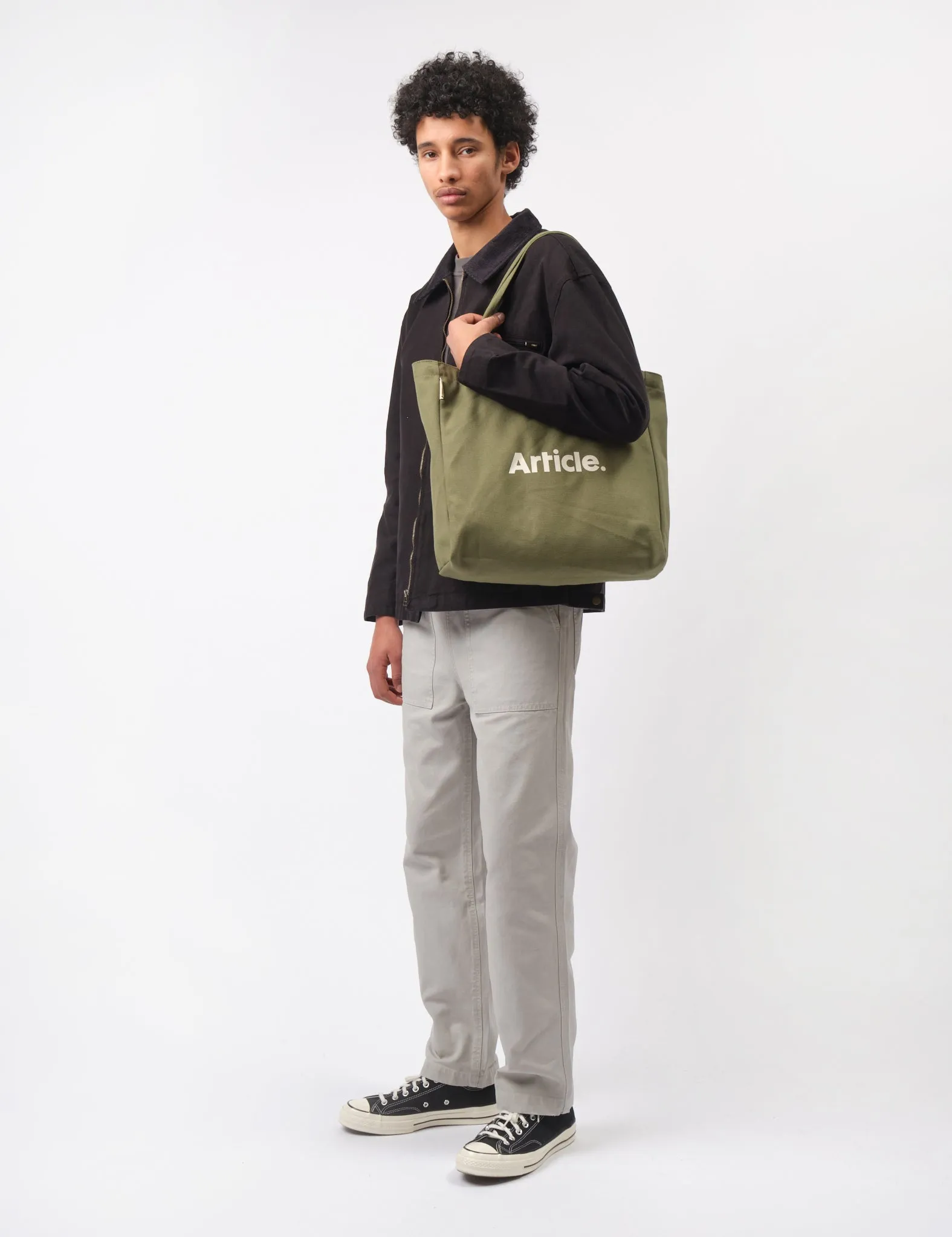 BestSelling Article Organic Heavy Canvas Tote Bag - Olive Green  Dont Miss Out!