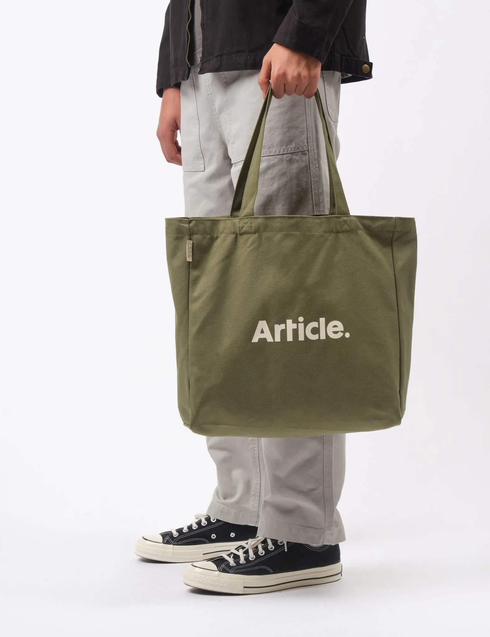 BestSelling Article Organic Heavy Canvas Tote Bag - Olive Green  Dont Miss Out!
