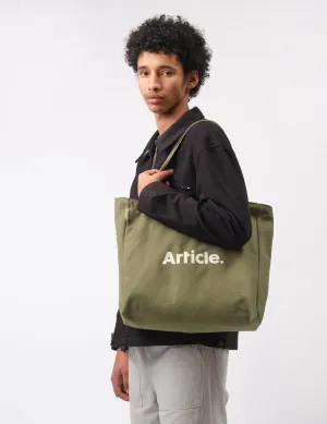 BestSelling Article Organic Heavy Canvas Tote Bag - Olive Green  Dont Miss Out!