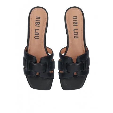 Bibi Lou Holly Flat Black Sandal