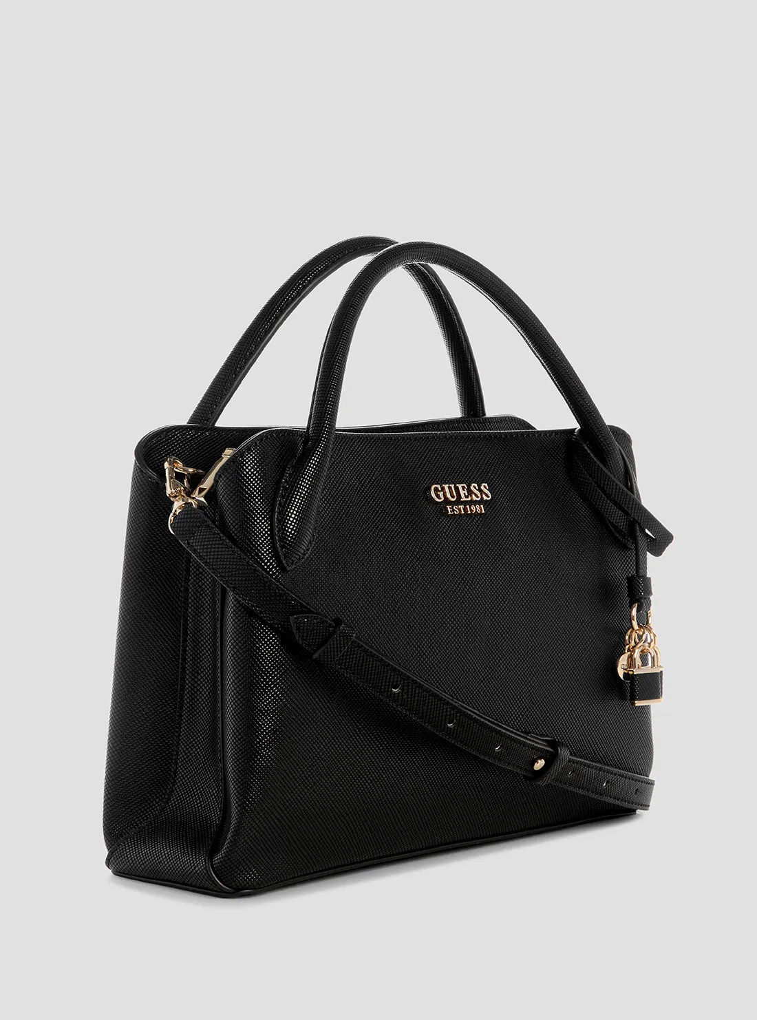 Black Fedana Elite Satchel Bag Guess