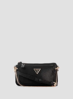 Black Noelle Double Crossbody Pouch Bag Guess