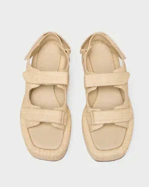 Blaise Natural Raffia Platform Sandal -LOEFFLER RANDALL