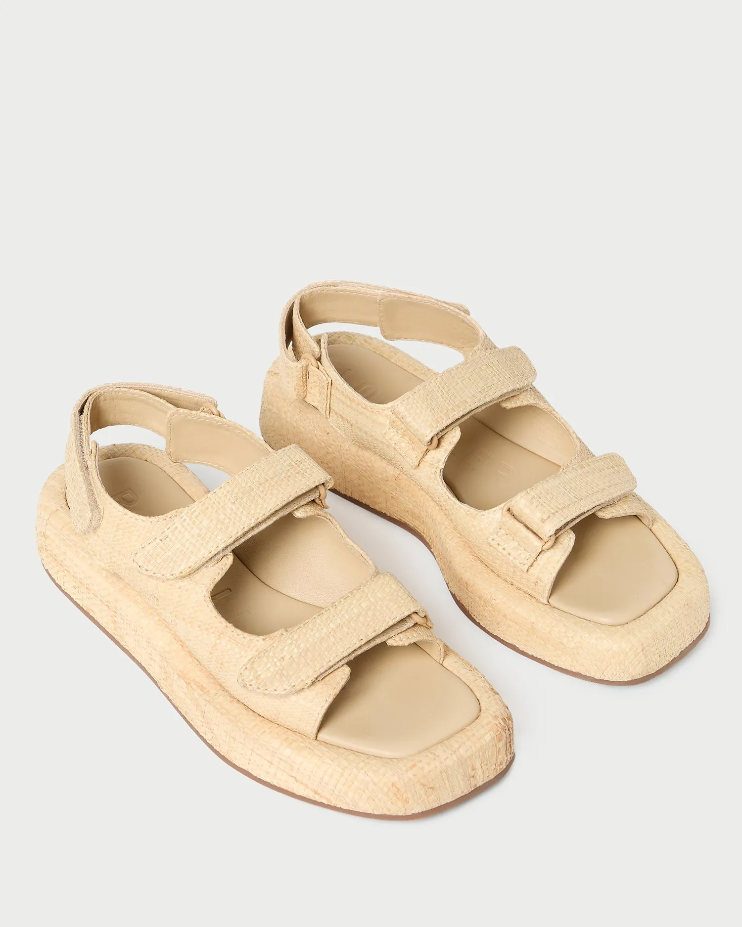 Blaise Natural Raffia Platform Sandal -LOEFFLER RANDALL
