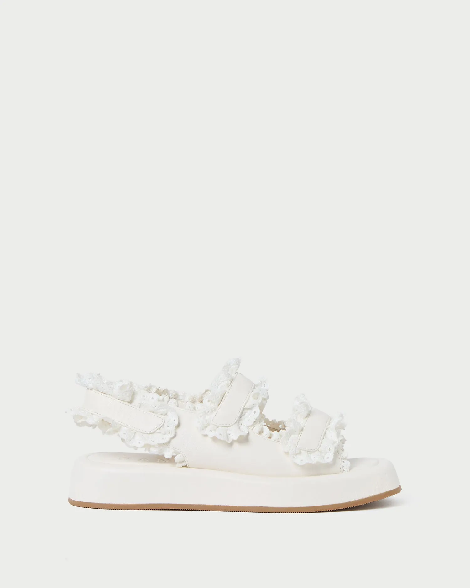 Blaise White Leather Platform Sandal -LOEFFLER RANDALL