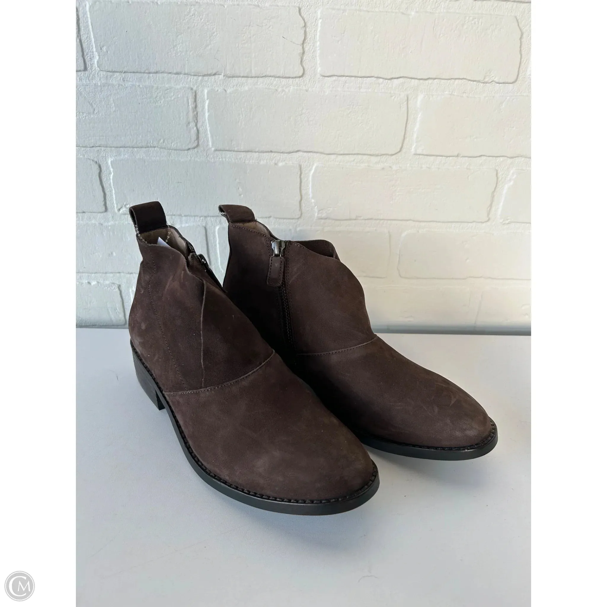 Boots Ankle Flats By Eileen Fisher In Brown, Size: 8