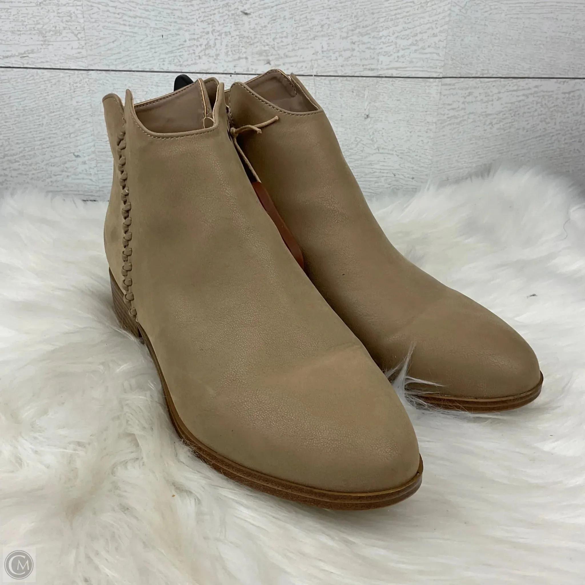Boots Ankle Flats By Mia In Tan, Size: 9.5