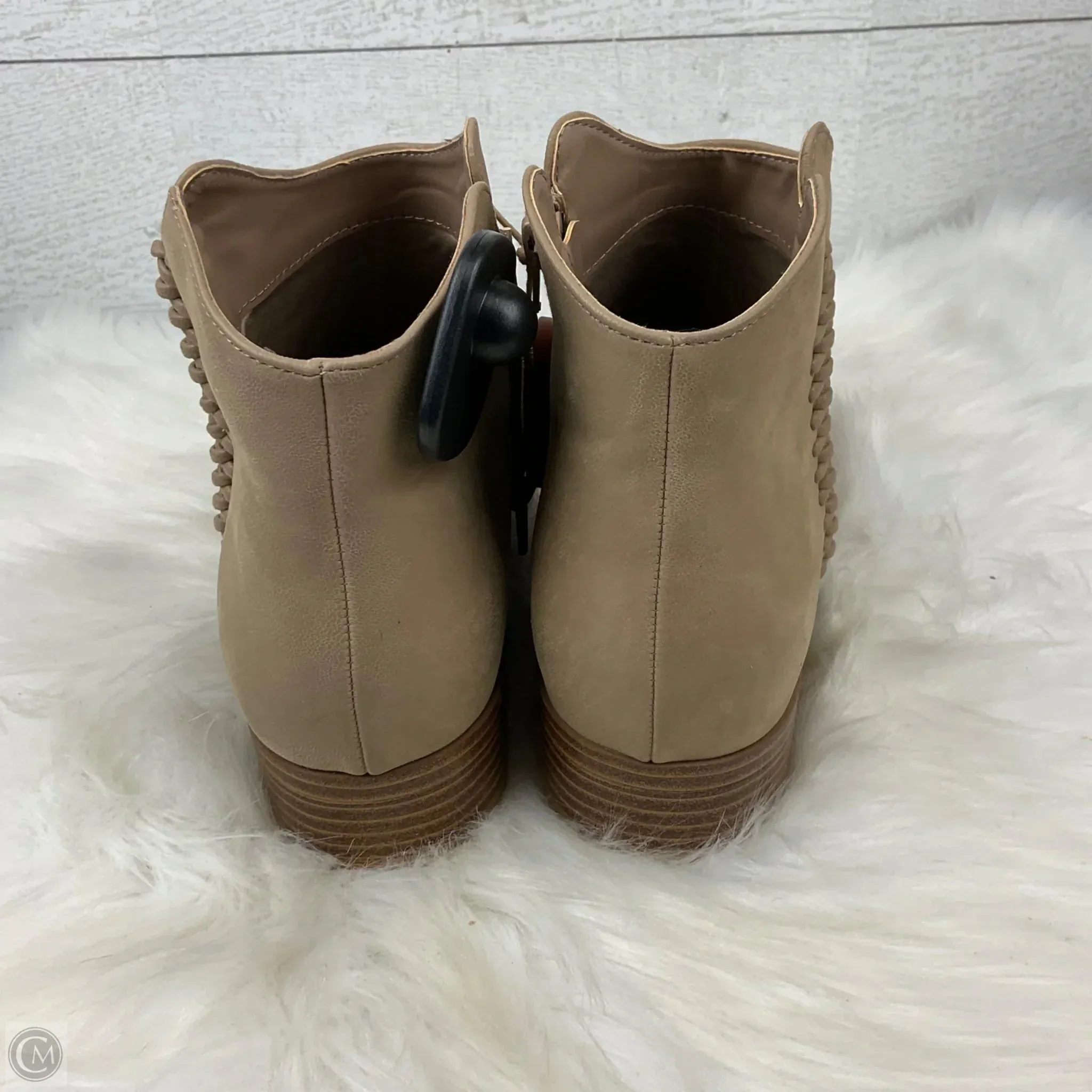 Boots Ankle Flats By Mia In Tan, Size: 9.5