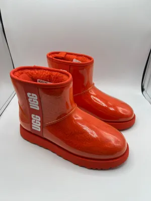 Boots Ankle Flats By Ugg In Red, Size: 8