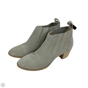 Boots Ankle Heels By Anthropologie In Grey, Size: 7.5 (38)