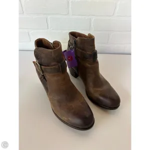 Boots Ankle Heels By Boc In Brown, Size: 9