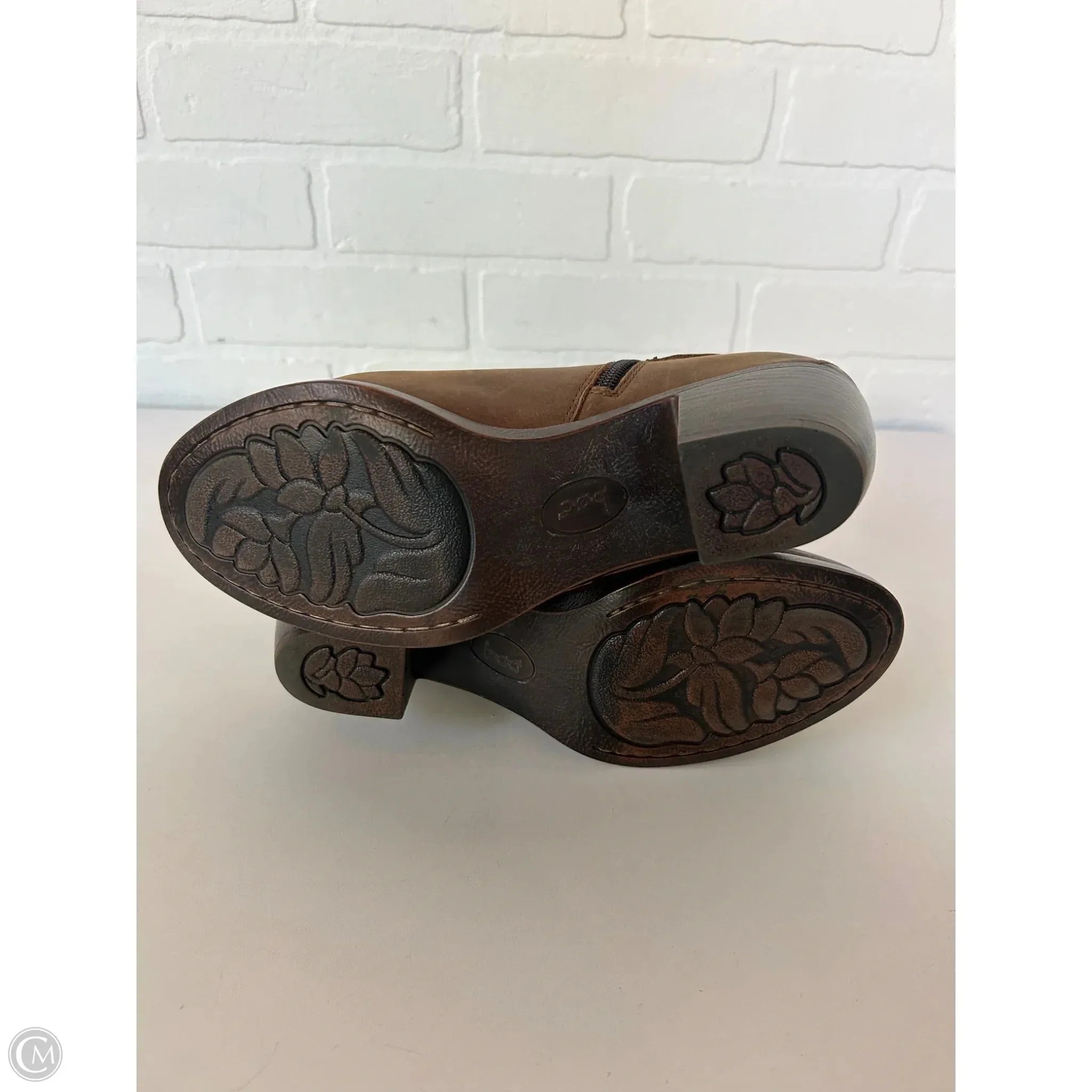 Boots Ankle Heels By Boc In Brown, Size: 9