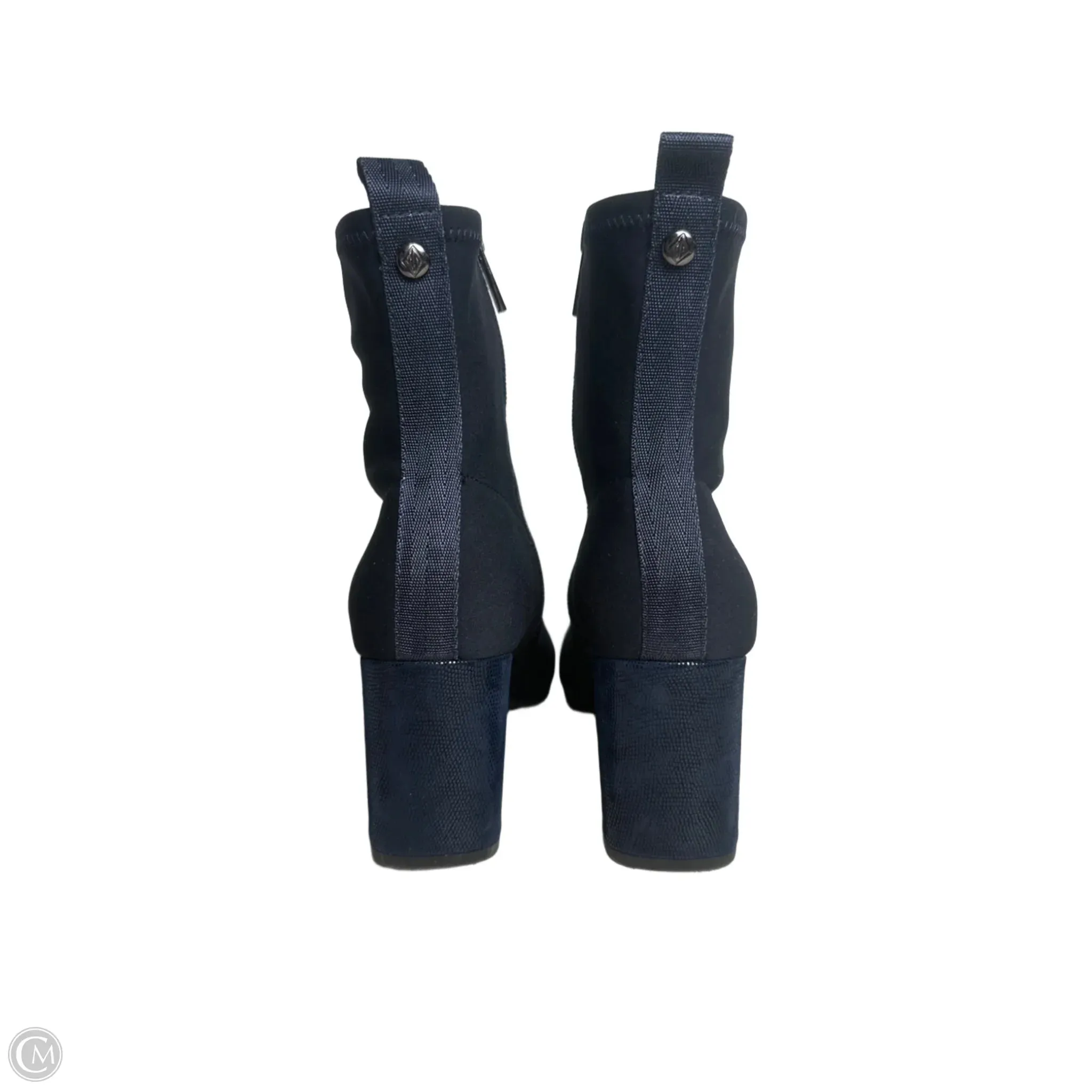 Boots Ankle Heels By Donald Pliner In Navy, Size: 8