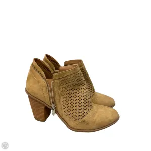 Boots Ankle Heels By Fergie In Tan, Size: 10