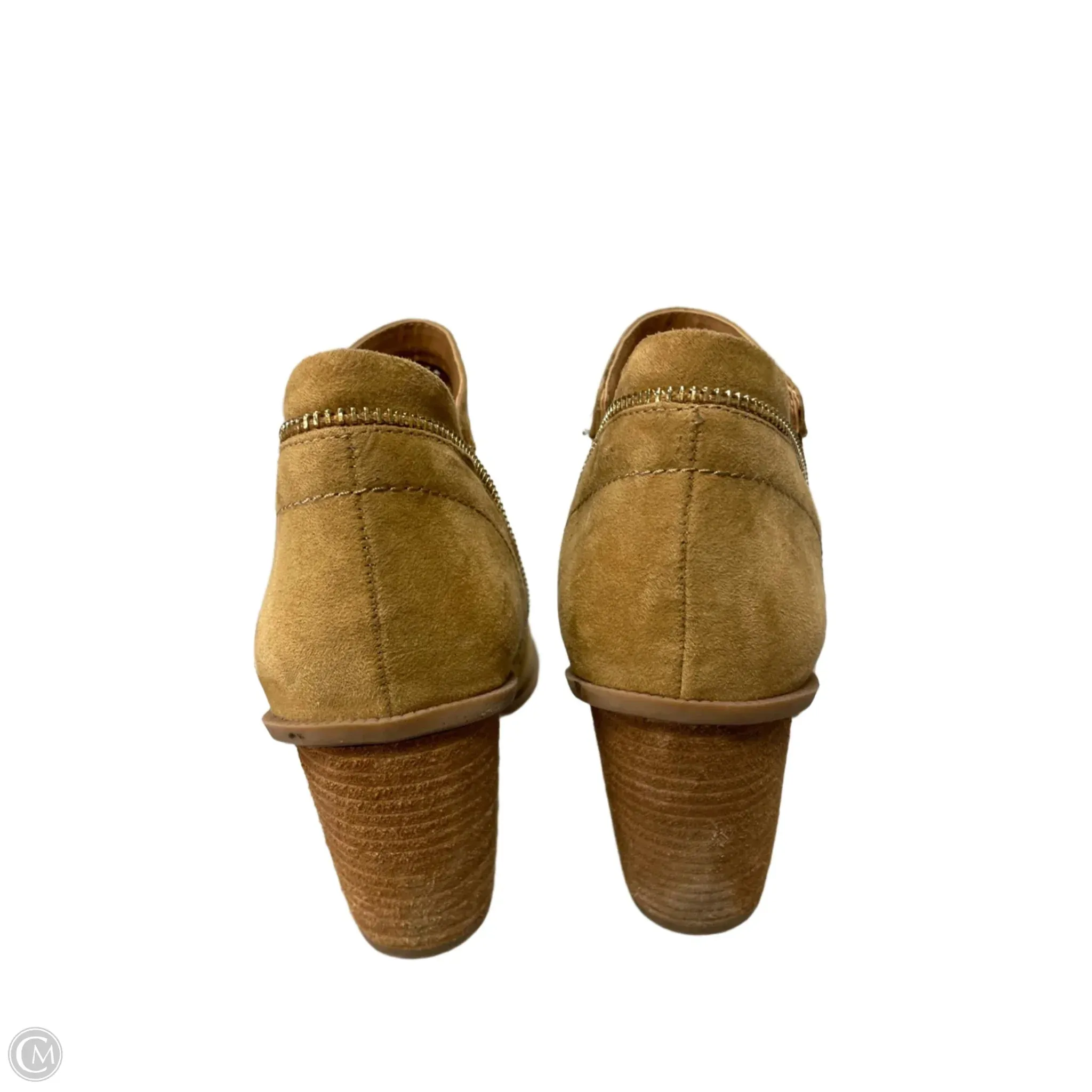 Boots Ankle Heels By Fergie In Tan, Size: 10