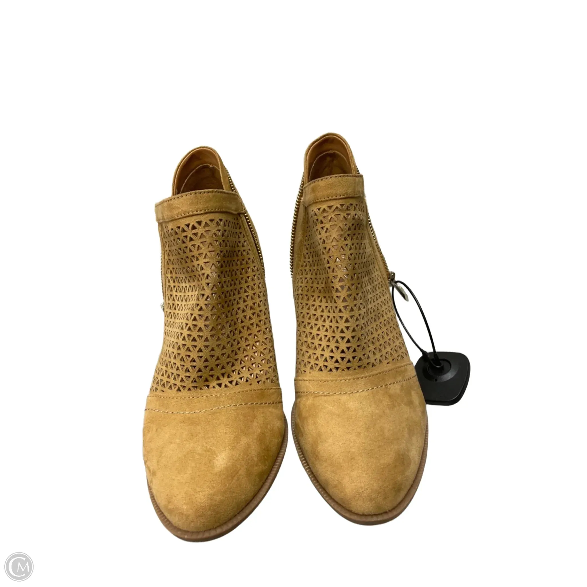 Boots Ankle Heels By Fergie In Tan, Size: 10