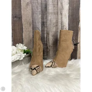 Boots Ankle Heels By Just Fab In Tan, Size: 11