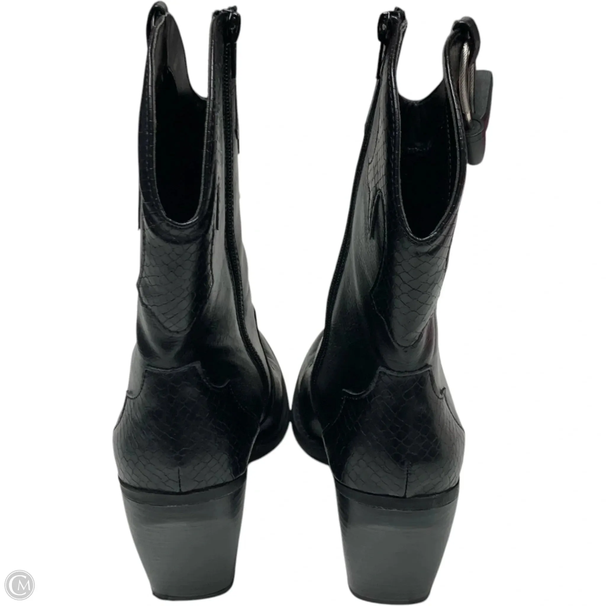 Boots Ankle Heels By Mix No 6 In Black, Size: 9.5