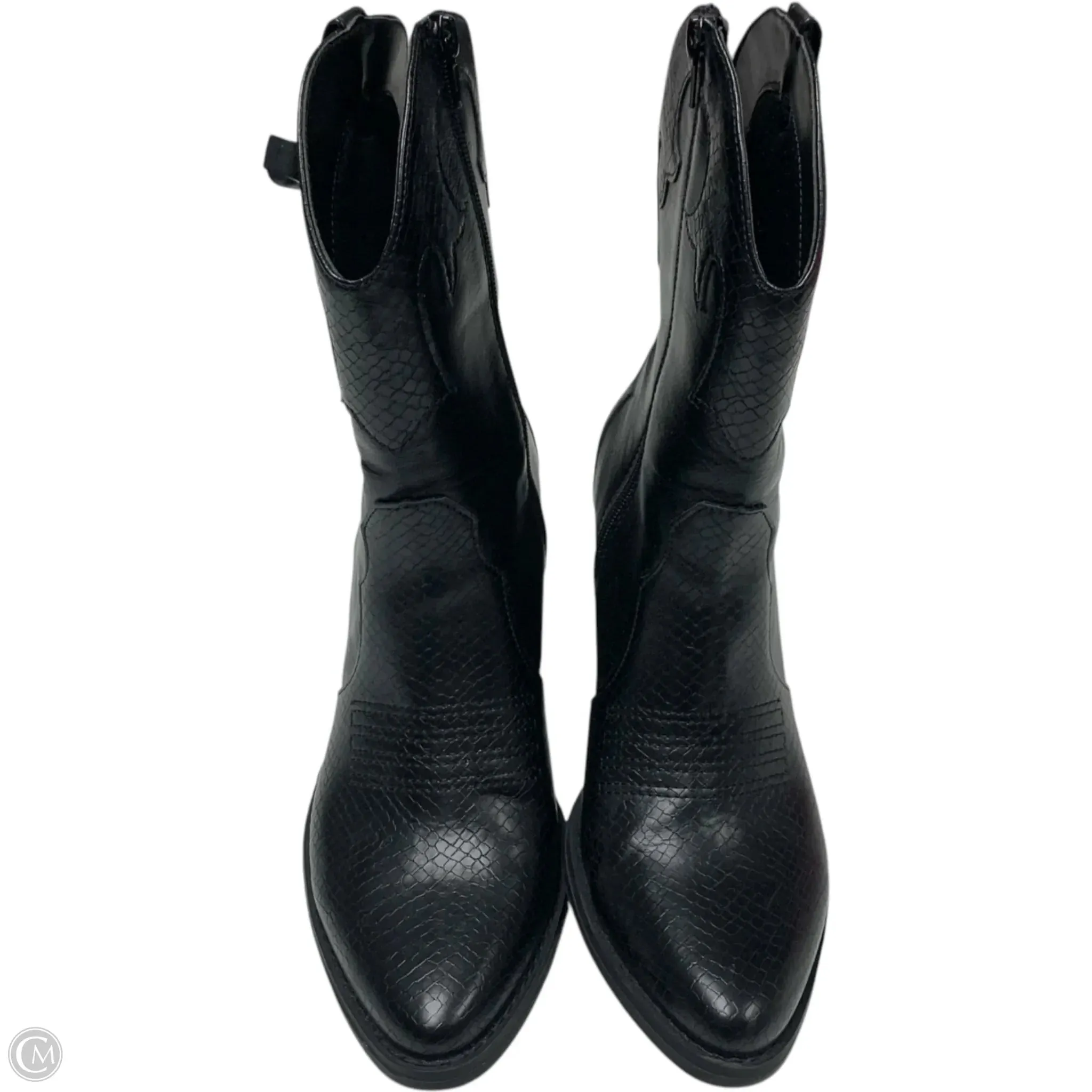 Boots Ankle Heels By Mix No 6 In Black, Size: 9.5