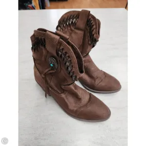 Boots Ankle Heels By Rampage In Brown, Size: 6.5