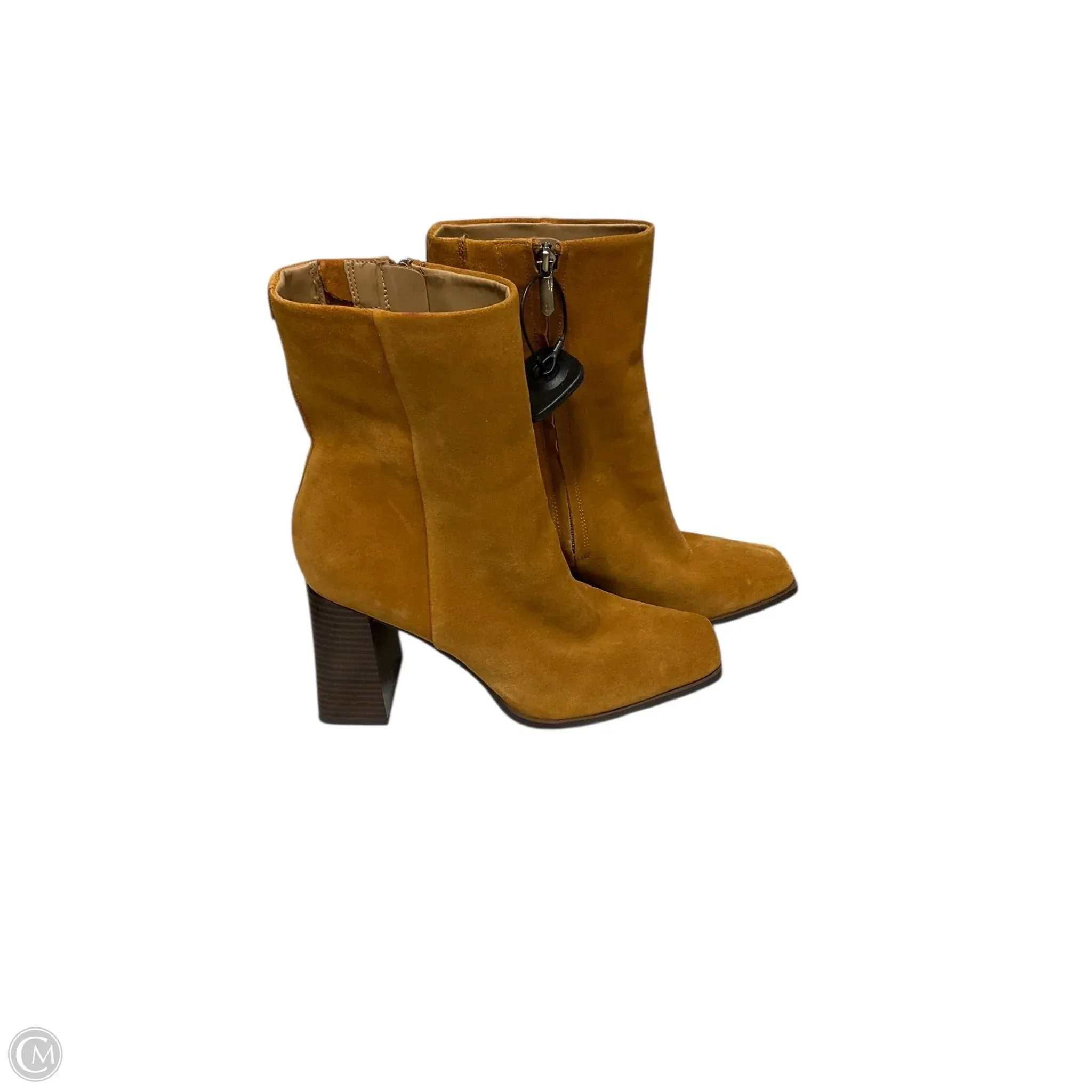 Boots Ankle Heels By Sam Edelman In Tan, Size: 9